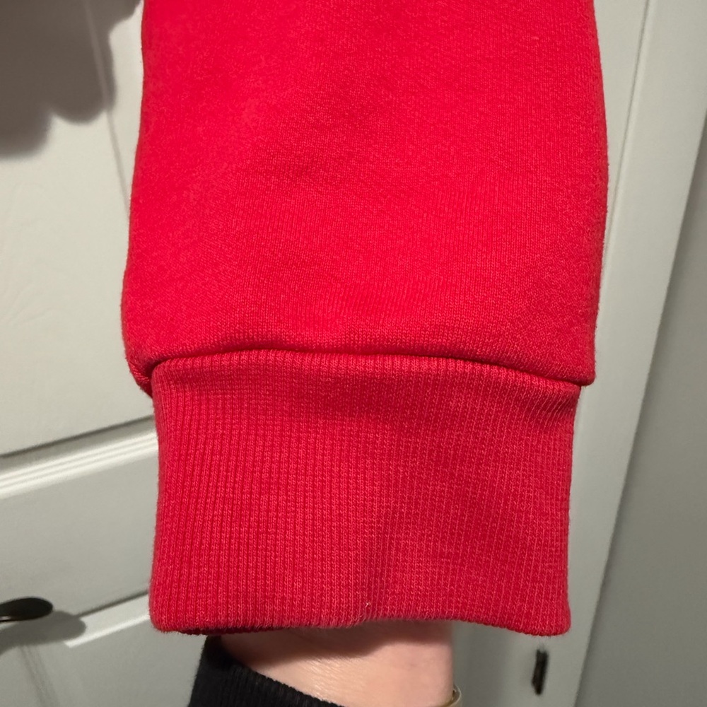 Auth. ✅ ALO Yoga “Bae” Crop Hoodie in “Bold Red” Size Large❤️ - Picture 4 of 9